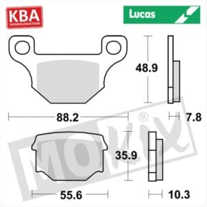 BRAKE PADS LUCAS KEEWAY/RIEJU  KBA