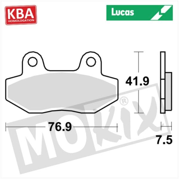 BRAKE PADS LUCAS PEUGEOT SPEEDFIGHT 3 KBA