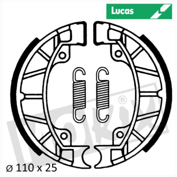 BRAKE SHOES LUCAS PIAGGIO 110x25