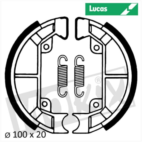 BRAKE SHOES LUCAS GILERA/PIAGGIO 100x20