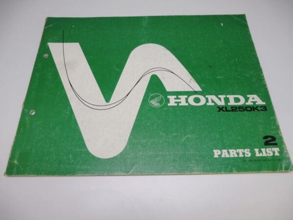 Honda - As new partbook Honda XL250 K3 - XL250 - Parts Book