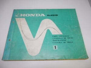 Honda - As new partbook Honda XL250 S - XL250 - Parts Book