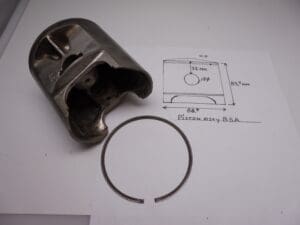 BSA - Piston assy BSA 88.5mm in perfect - BSA - Piston