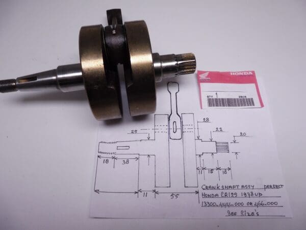 Honda - 13300-444-000 / 13300-466-000 - CR125 - Crankshaft