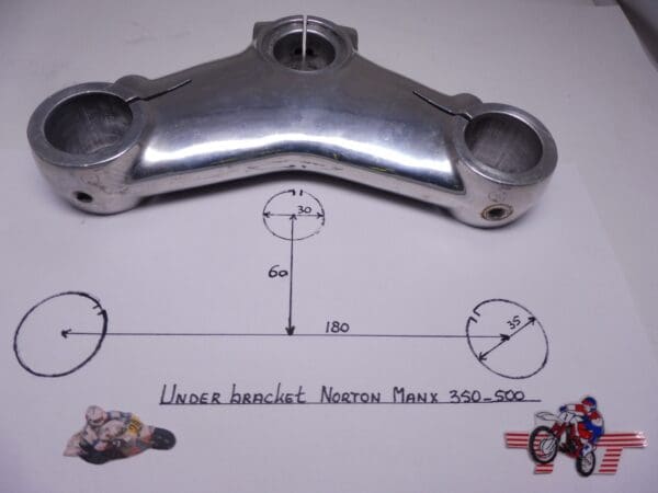 Norton - Under bracket frontfork Norton Manx 350/500 as new - Norton Manx M30/M40 - Front Fork & Front Fender