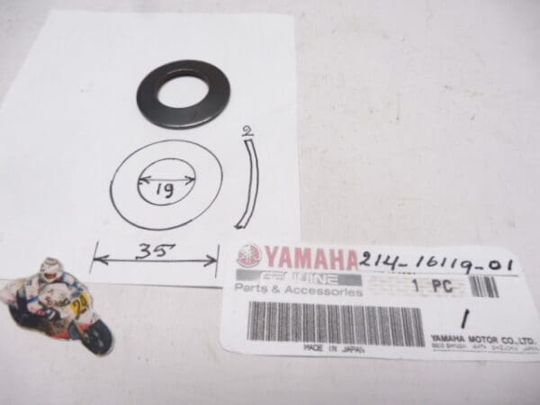 214-16119-01 Washer R.H.crankshaft Yam.TD/TR3 '71-'73  and TZ's '74-'80 size 16x35x2 mm