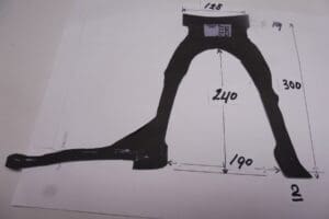 34011- 002 Stand main Kawasaki KH500-750/KZ750 or Z900-1000-1100-1300 bike  check size  Pict.(2)