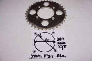 283-25444-00 Sprocket rearwh.Yam.FS1 in aluminium new Your choice in 37T or 38T