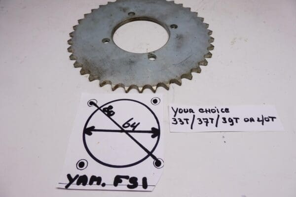 283-22444-00 Sprocket rearwh.Yam.FS1 1x33T-1x37T-1x39T and 5x40T Your choice