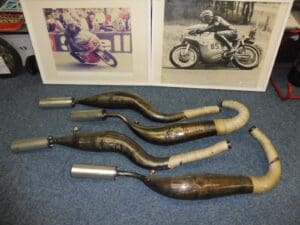 Exhaust ass'y Suzuki RGB racing 2 under and 2 upper as new sold to tom