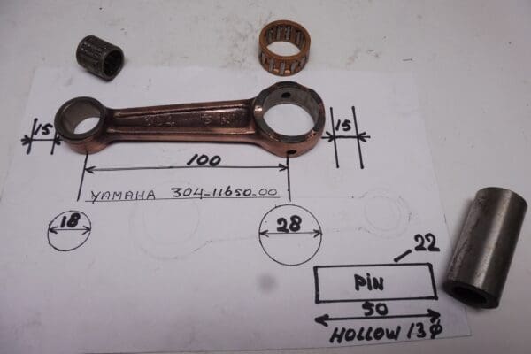 304-11650-00 Rodset new crank Yamaha two stroke model see sizes