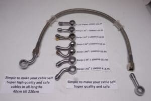 make your brake/clutch cables self all models see picture>each