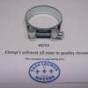 Exhaust clamp size 60/63mm unifersal in chrome new for all bikes