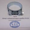 Exhaust clamp size 74/79mm unifersal in chrome new for all bikes