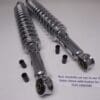 Shock absorber assy full chrome 280L holes10mm with bushes for 8mm