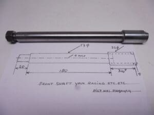 240 / 409-25181-00 Shaft fr.wheel spec.size see picture Yam.TZ's or your choice etc