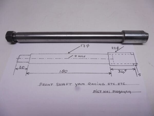 240 / 409-25181-00 Shaft fr.wheel spec.size see picture Yam.TZ's or your choice etc