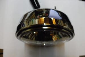 Suzuki headlamp H4 chrome assy GT250-350-380-500-550-750. GS400/GS450/GS500/650/750/850/1000 see size new