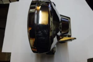 Suzuki headlamp H4 chrome assy GT250-350-380-500-550-750. GS400/GS450/GS500/650/750/850/1000 see size new