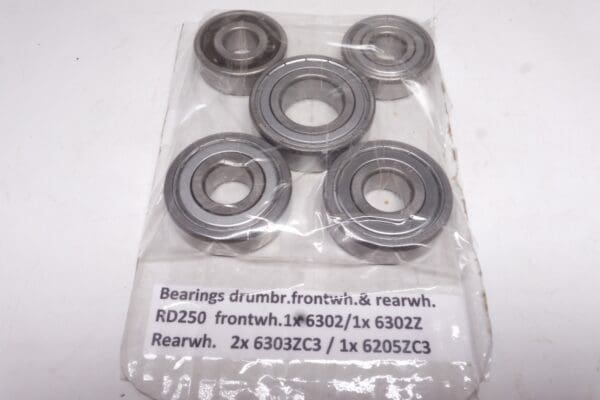 Wheel bearing set frontwh. and rearwheel Yamaha RD250 drumbrake 1972 and later new