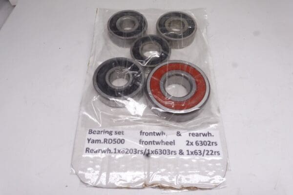 Wheel bearing set front and rearwheel Yamaha RD500 roadbike 1986 and later new