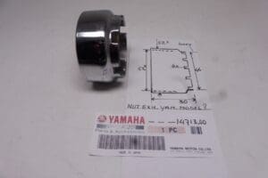 - - -  14713-00 Nut muffler joint Yamaha model year?? new >see picture and size