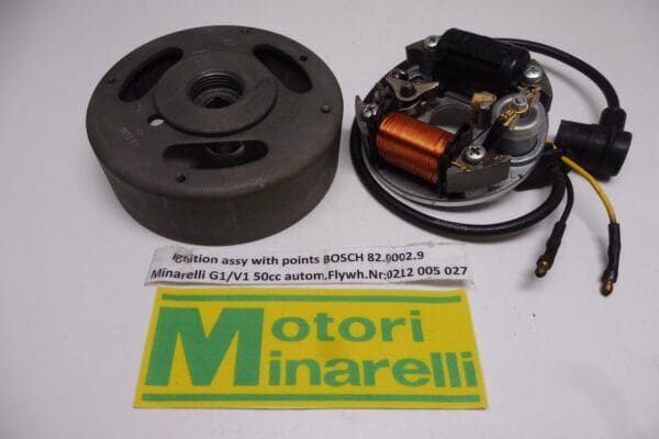 82.0002.9 Ignition (points model) assy Minarelli G!/V1 autom.new Bosch