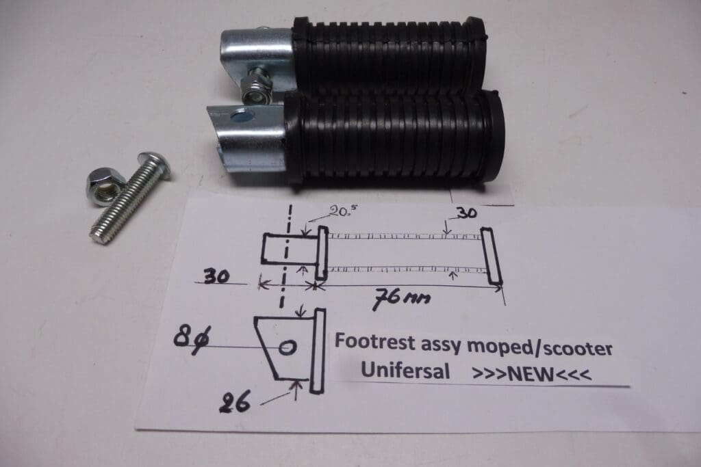 Footrest set universal Bikes/mopeds/scooter your project new