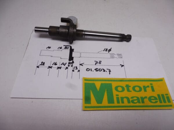 01.503.7 Shaft (gearshift) Minarelli 4 or 5 speed models see sizes