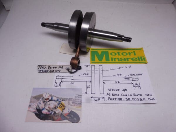 Minarelli - 38.0039.0_1 - P6 Corsa Corta - Crankshaft full