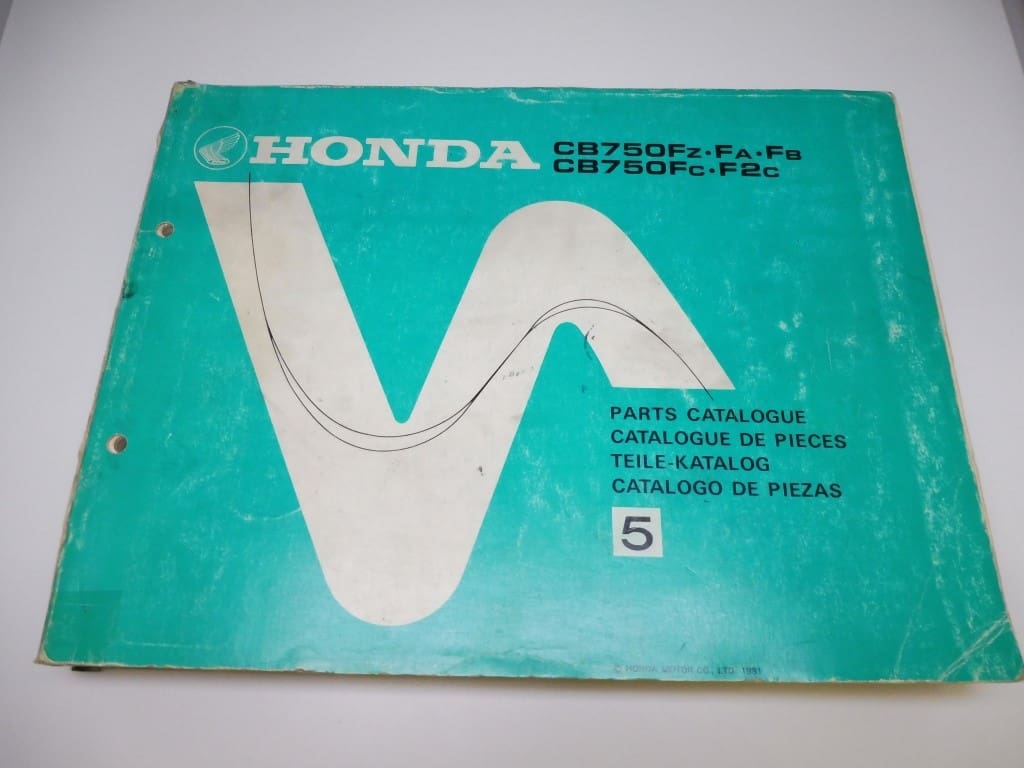 Honda - As new partbook Honda CB750 FZ-FA-FB-FC-F2C - CB750 - Parts Book