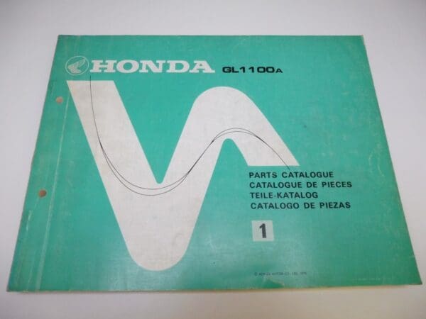 Honda - As new partbook GL1100 A - GL1100 - Parts Book