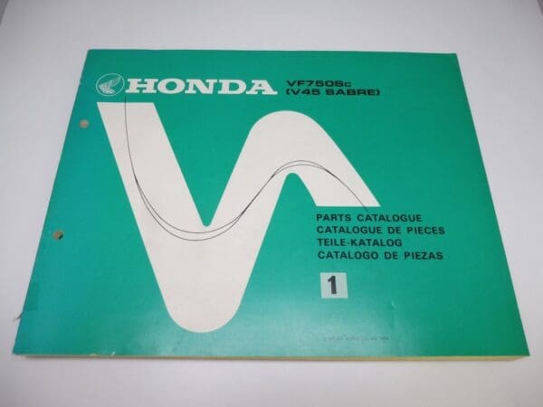 Honda - New partbook VF750S5 V45 Sabre - VF750 - Parts Book