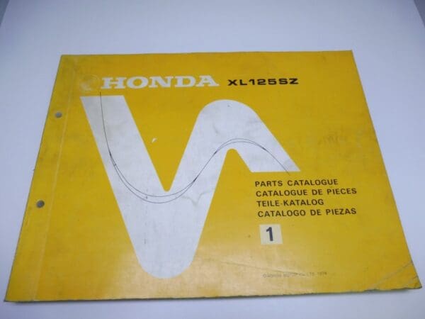 Honda - New partbook XL125 SZ - XL125 - Parts Book